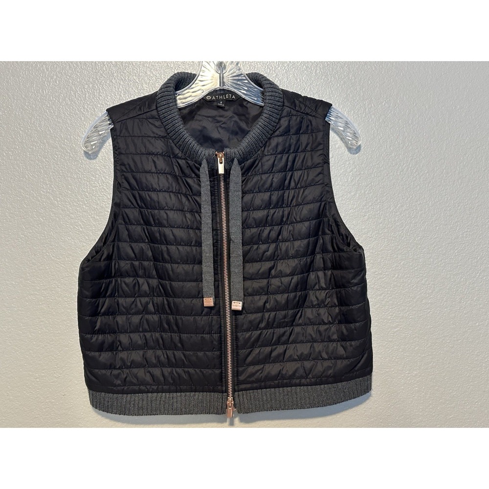 Athleta Black Quilted Vest - Picture 3 of 9